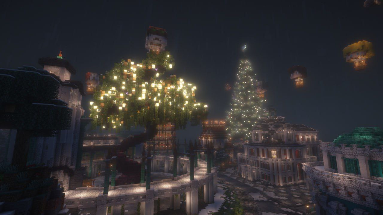 Анрими-Эссива на фоне новогодней елки