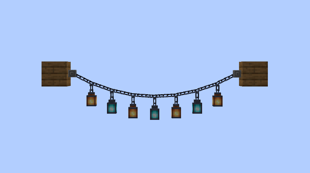 Как выглядит цепь с разн ыми фонарями