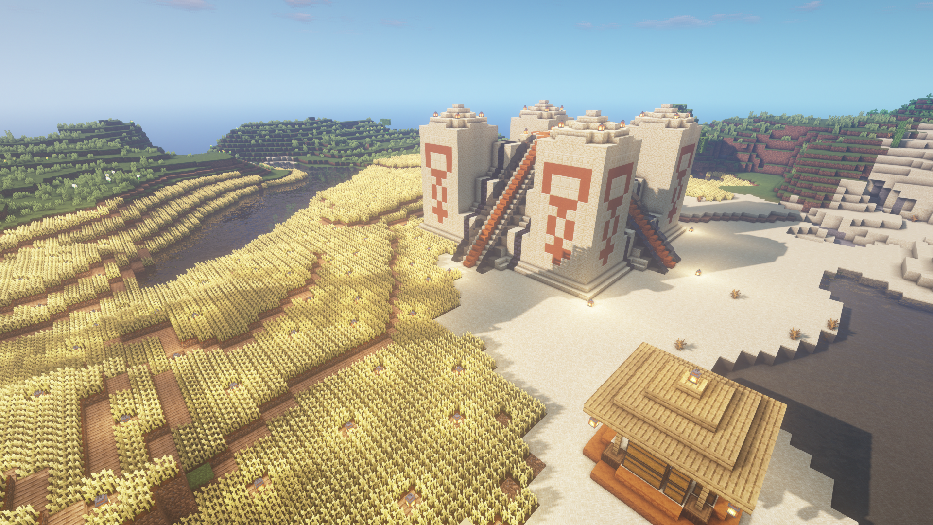 Пирамида и пшеничные поля