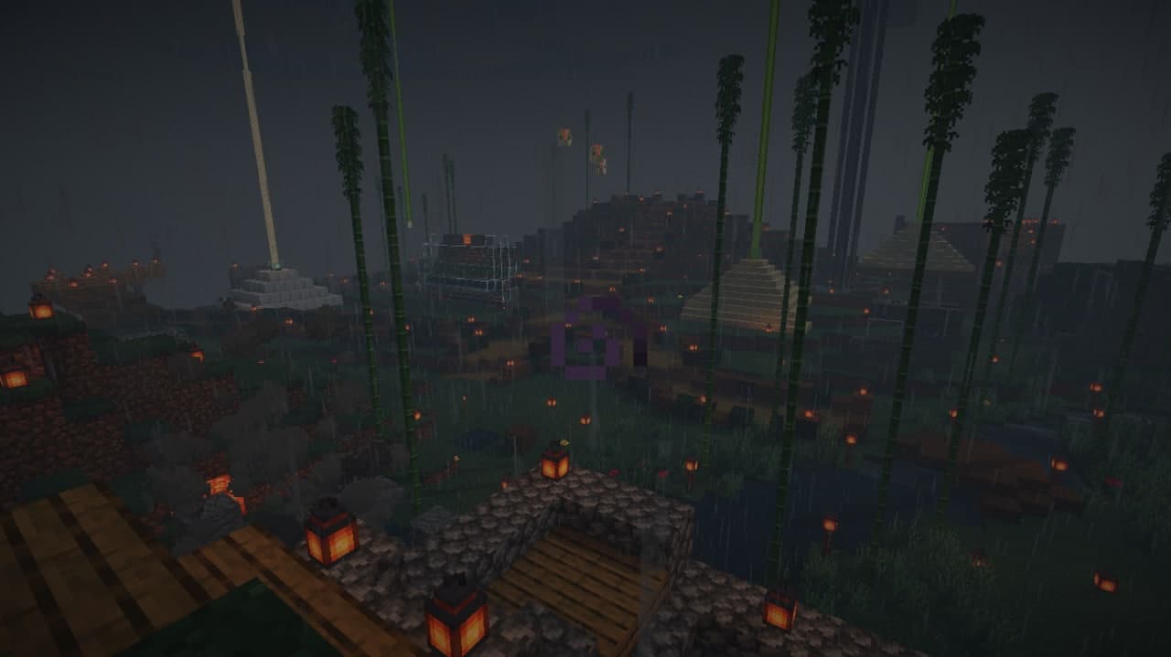 Построзеленск, вид ночью