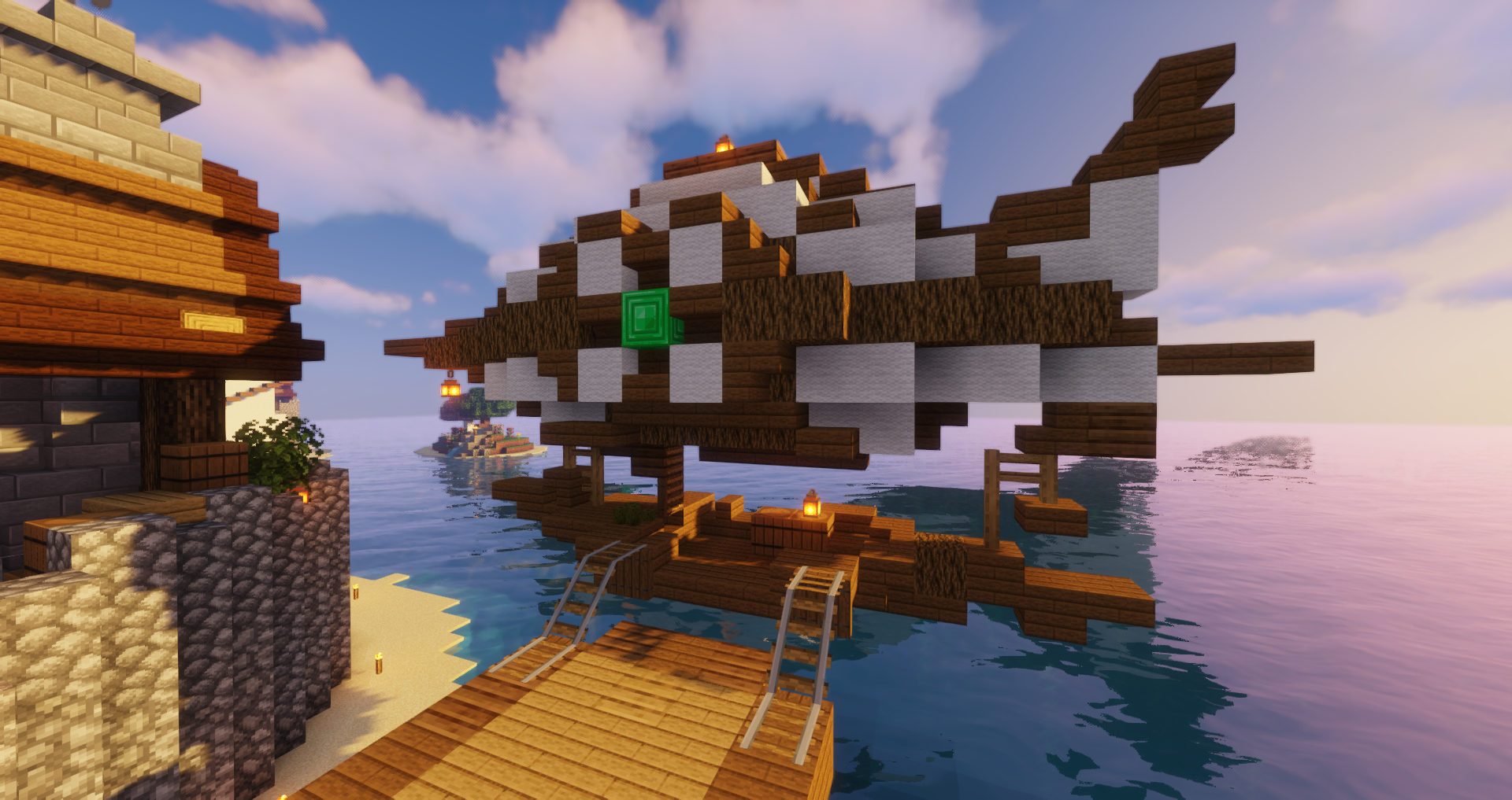 Дирижабль (на воде) в Священной Лучерне