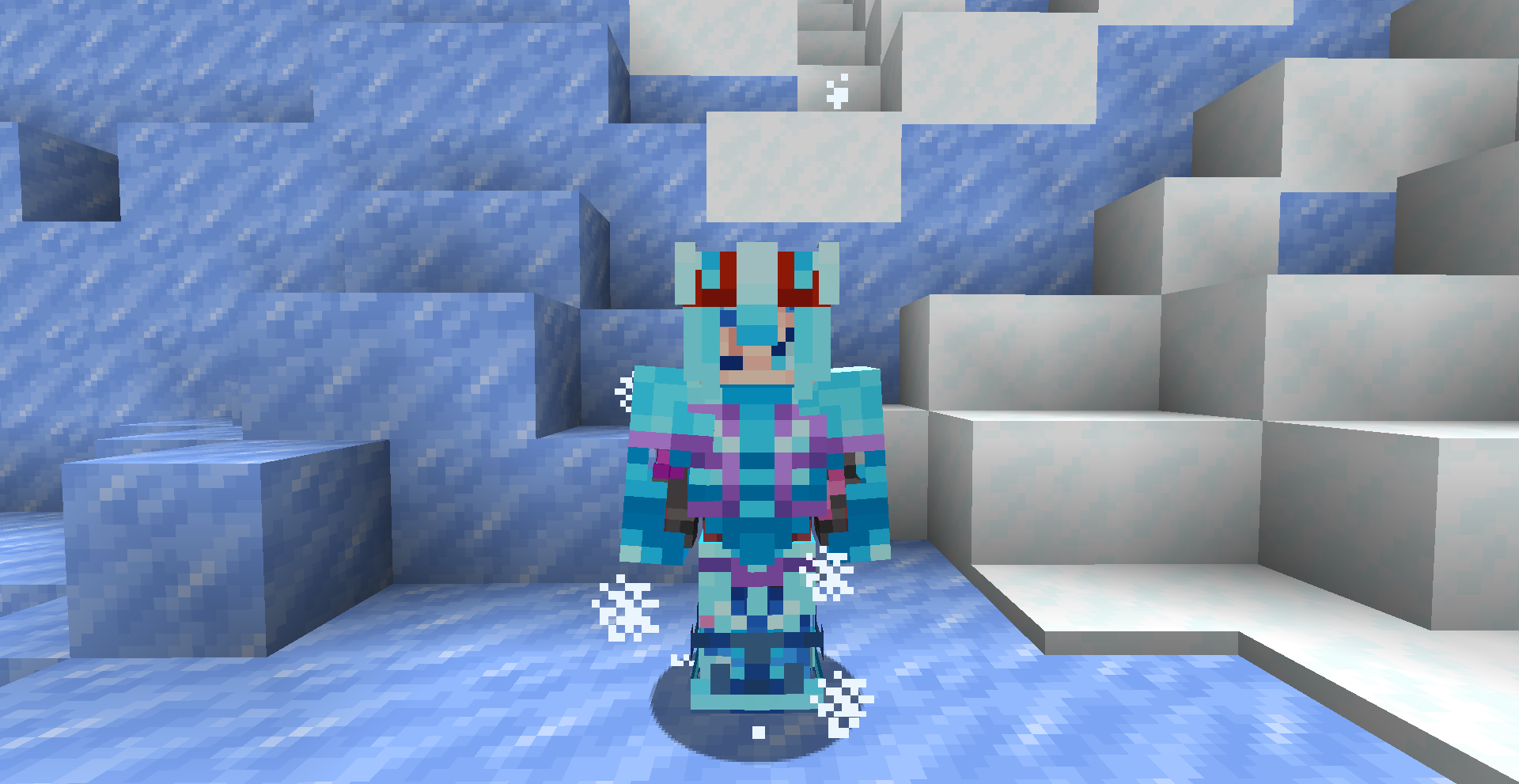 CelestialSorcery в полном комплекте брони синих льдов